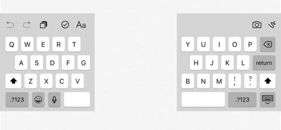 Image of a QWERTY keyboard split in half